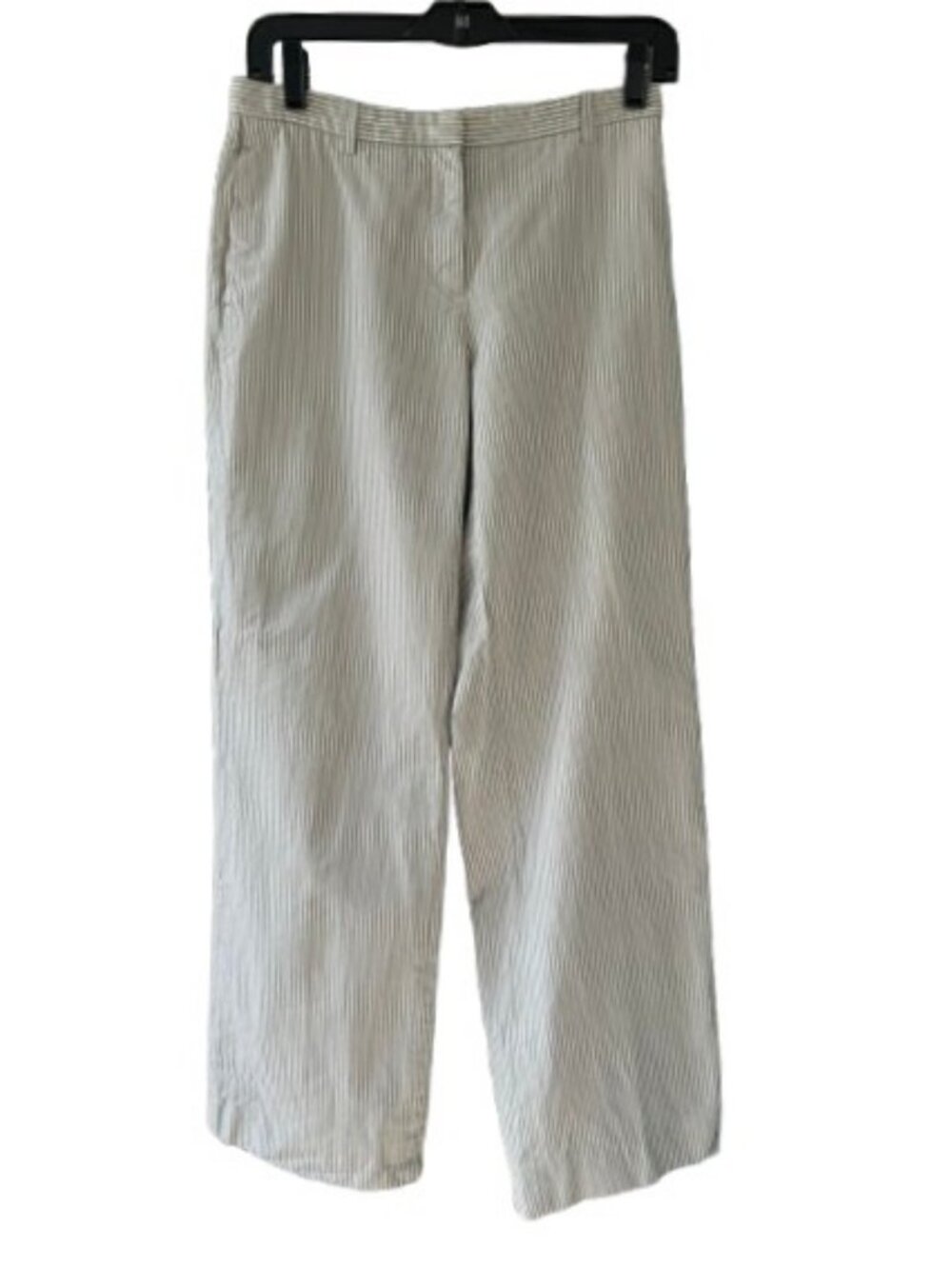 Hugo Boss striped wide leg trousers grey, white women's size 6